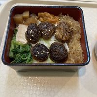 Mushrooms is Japanese style (served with soup)  at The Vegan Plate in Tainan