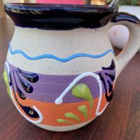 Delicious coffee with cinnamon taste in a nice cup  at Culturas Hidalgo y Oaxaca Restaurant in Salinas