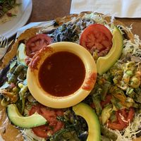 Tlayuda  at Culturas Hidalgo y Oaxaca Restaurant in Salinas
