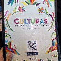Menu cover at Culturas Hidalgo y Oaxaca Restaurant in Salinas