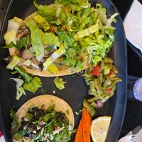 Vegan huarache and huitlacoche taco at Culturas Hidalgo y Oaxaca Restaurant in Salinas