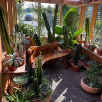 a seating area up front at Sage Garden Cafe in Frankfort
