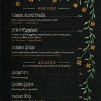 Dinner Entrée Menu 8-7-25 at Cloak & Dagger in Cleveland