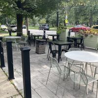 Exterior seating at Cloak & Dagger in Cleveland