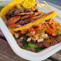 Arepas combo at Planted PDX in Portland