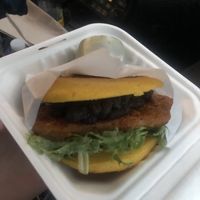 Arepa con frijoles  at Planted PDX in Portland