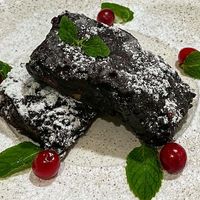 Amazing chocolate brownies at Just Vegan - Marina Walk Pearl in Dubai