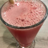 Fresh watermelon juice at Just Vegan - Marina Walk Pearl in Dubai