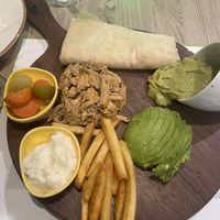 Shawarma with wraps and sauce  at Just Vegan - Marina Walk Pearl in Dubai