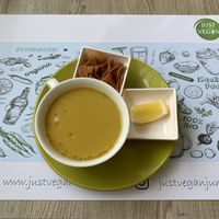 Lentil soup  at Just Vegan - Marina Walk Pearl in Dubai