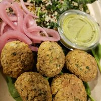 Falafel mezze at Eat Sprout in Easton