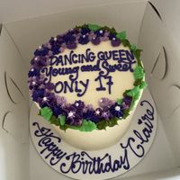 Birthday Cake- Vanilla frosting, chocolate cake, and raspberry filling: yum! at Corina Bakery in Tacoma