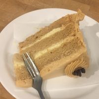 Gluten-free vanilla espresso slice, very moist- delicious! $5.75 because it was gluten-free (I can eat gluten, but wanted this flavor). at Corina Bakery in Tacoma