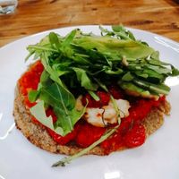 Pizza keto at Siempre Viva in Mexico City