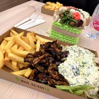 Greek eggplant gyros plate/General Menu  at Süt a Nap Vegán Bisztró in Miskolc