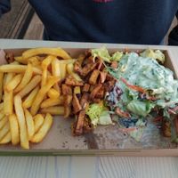 Vegán gyros box at Süt a Nap Vegán Bisztró in Miskolc