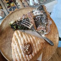 Pistacchio crostata and chocolate pastry - these were INSANE at efrem in Turin