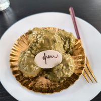 Profitterol al pistacchio at efrem in Turin