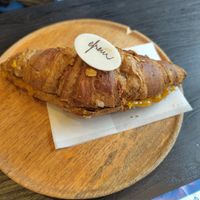 Whole grain croissant with filling at efrem in Turin