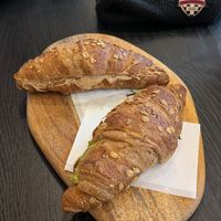 Pistachio and hazelnut filled croissants at efrem in Turin