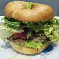 Guac bagel at 404Plant in Hong Kong Island