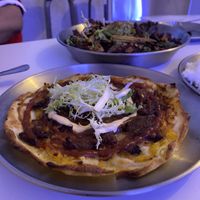 BBQ Impossible single serving bagel crust pizza! at 404Plant in Hong Kong Island