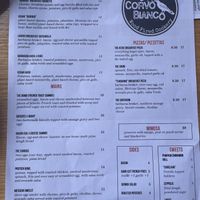 Brunch menu  at Corvo Bianco Wood Fired Cookery in Dunedin