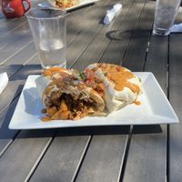 Vegan breakfast burrito   at Corvo Bianco Wood Fired Cookery in Dunedin