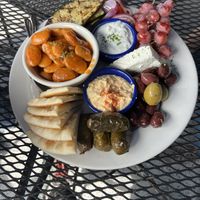 Veg Mezze Piata (tzatziki and feta non vegan)  at Jake and Telly's Greek Taverna in Colorado Springs