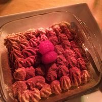 Tiramisù vegan at MiBiò bistrot in Milan