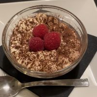 vegan tiramisu   at MiBiò bistrot in Milan