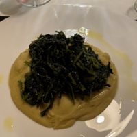 fava bean puree and chicory  at MiBiò bistrot in Milan