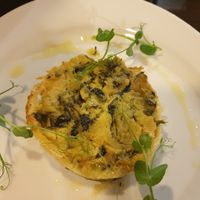 Farinata (chickpea pancake) at MiBiò bistrot in Milan
