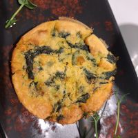 Farinata con verdure at MiBiò bistrot in Milan