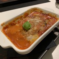 Eggplant parmigiana  at MiBiò bistrot in Milan