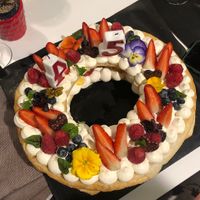 Birthday cake  at MiBiò bistrot in Milan