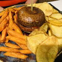 Portobello burger  at MiBiò bistrot in Milan