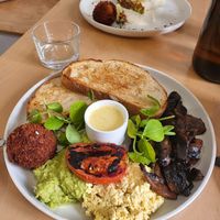 Big breakfast plate at Plant Vibes Cafe in Bowen Hills