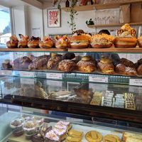 Display cabinet  at Plant Vibes Cafe in Bowen Hills
