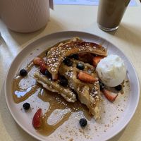 Waffles  at Plant Vibes Cafe in Bowen Hills