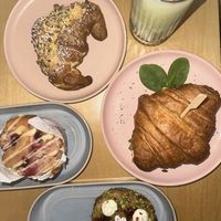 Pistachio Croissant and Croissantwich 😍  at Plant Vibes Cafe in Bowen Hills
