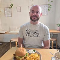 1st Visit: Lasagna Burger was delicious.  at Plant Vibes Cafe in Bowen Hills