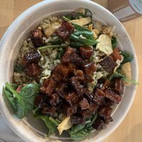 Apollo with bbq tofu, delicious !  at Roots Natural Kitchen in Blacksburg