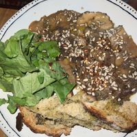 Portabello carpaccio   at SER Restaurante in Nosara