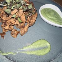 This pic doesn’t do it justice. Oyster mushrooms!!!  at SER Restaurante in Nosara