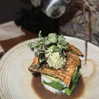 Sushi rice tempura seaweed timbale  at SER Restaurante in Nosara