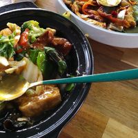 Forgot to take the photos before we started eating!  at Green Sprouts Vegetarian in Neutral Bay