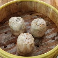 Siu mai dumplings at Green Sprouts Vegetarian in Neutral Bay