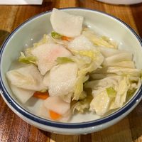 Homemade Pickles cabbage and Radish GF  at Green Sprouts Vegetarian in Neutral Bay