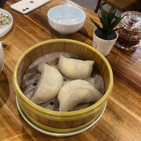 King mushroom dumplings   at Green Sprouts Vegetarian in Neutral Bay